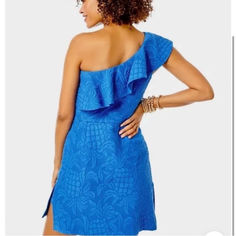 Lilly Pulitzer Blue One Shoulder Dress